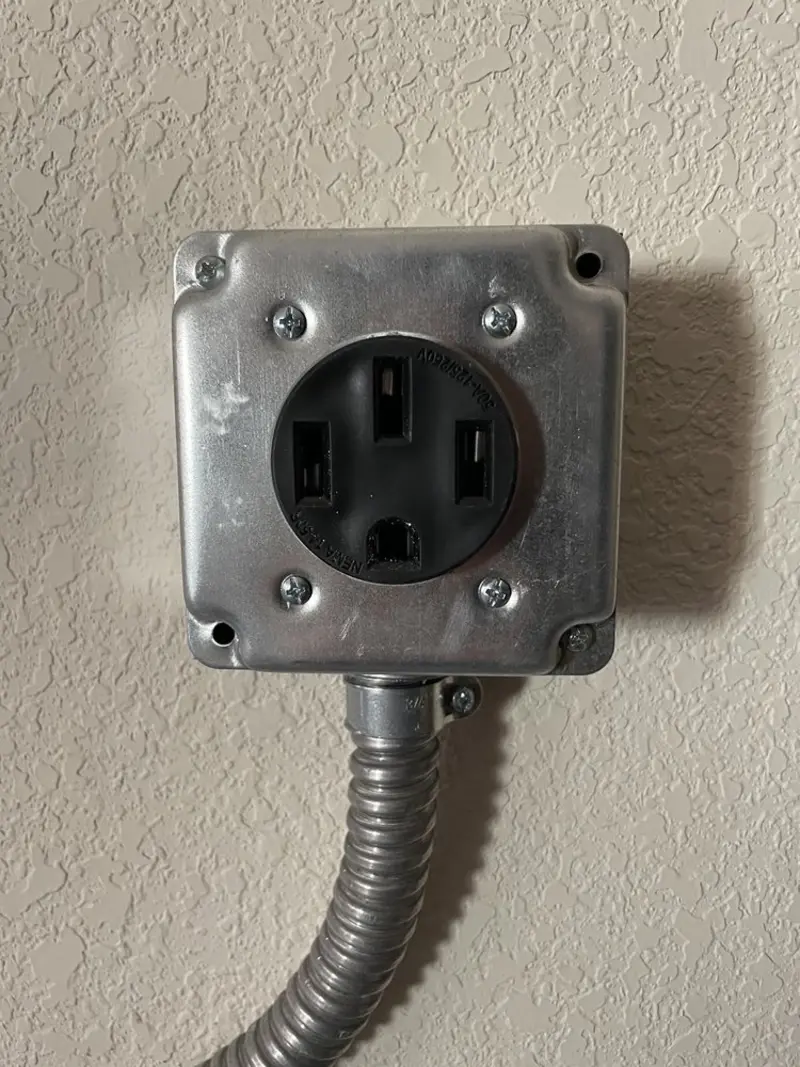 NEMA 14-50 outlet installed for Electrical Panel Upgrade in Lucedale